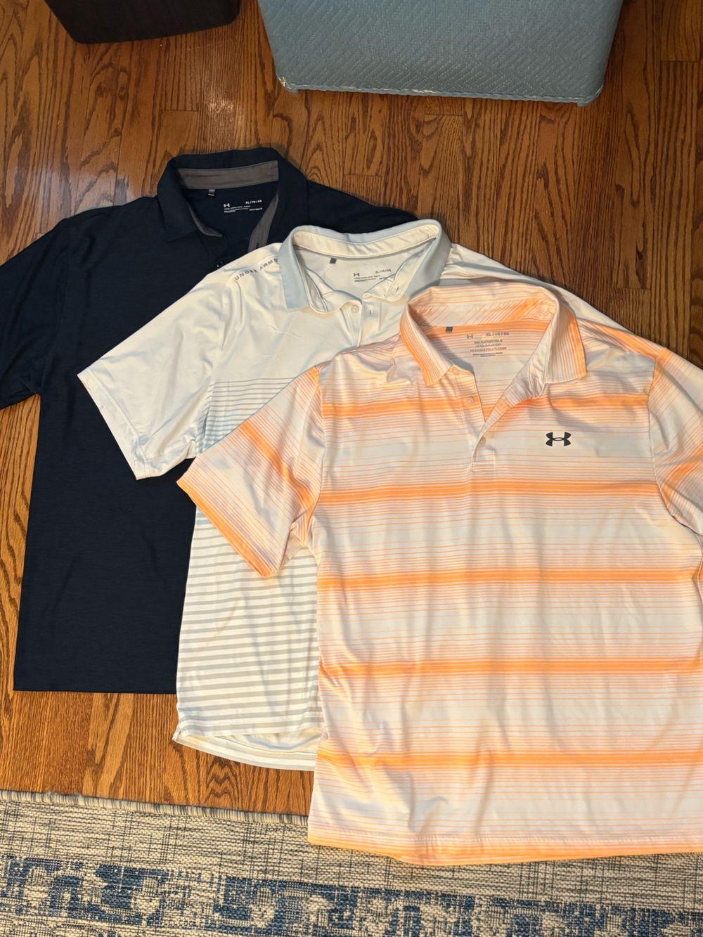 THREE Under Armour Performance Polo Men's XL Golf Shirt Bundle